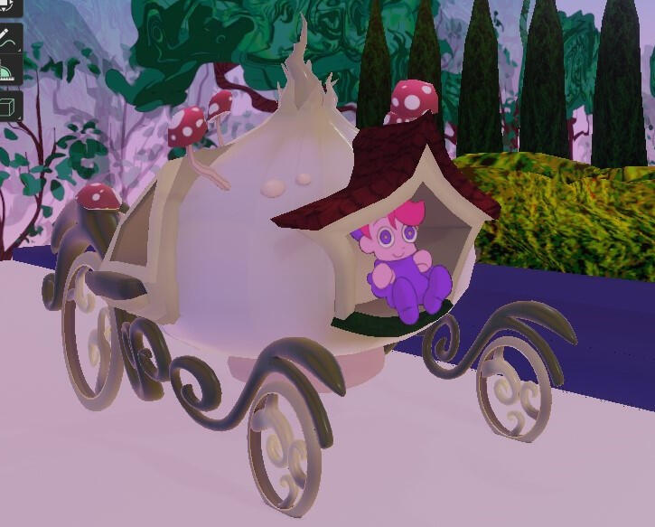 My character and persona, Ax, driving the Onion Carriage